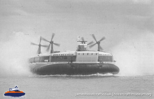 SRN4 Sir Christopher (GH-2008) with Hoverlloyd -  (credit: The <a href='http://www.hovercraft-museum.org/' target='_blank'>Hovercraft Museum Trust</a>).
